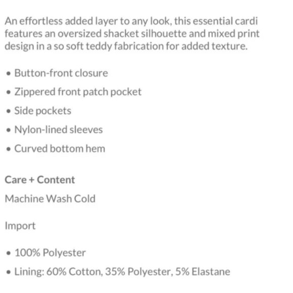 Free People This And That Cardi Jacket Sherpa NEW JB - Picture 2 of 8